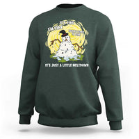 Funny It Is Fine I Am Fine Everything Is Fine Its Just A Little Meltdown Sweatshirt Christmas Snowman - Wonder Print Shop