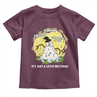 Funny It Is Fine I Am Fine Everything Is Fine Its Just A Little Meltdown Toddler T Shirt Christmas Snowman - Wonder Print Shop