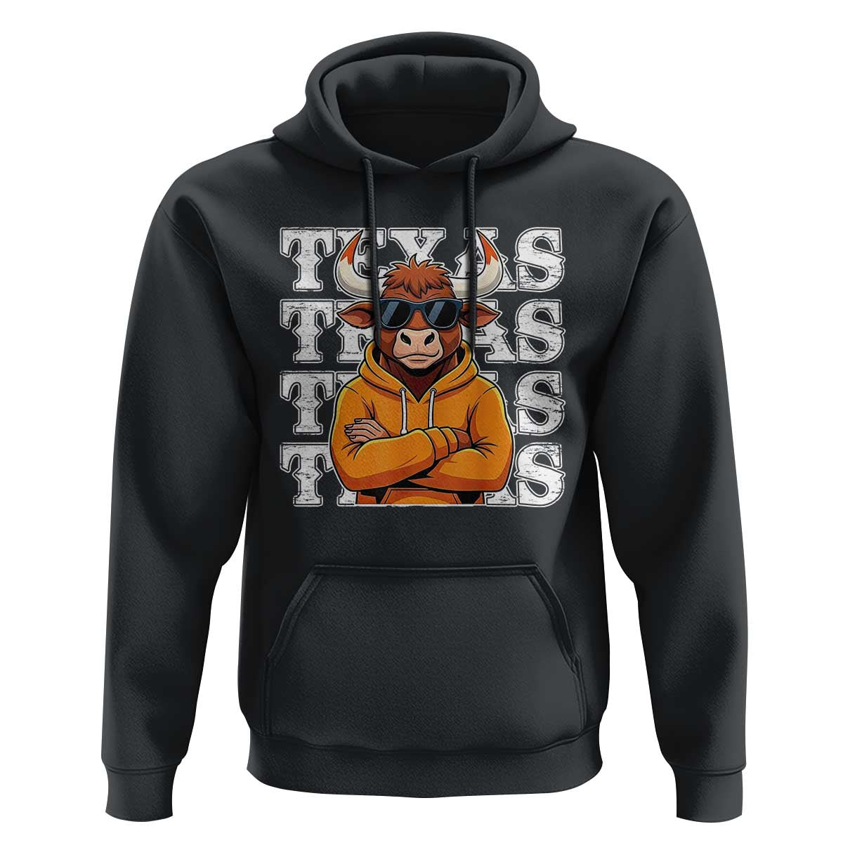 Texas Fan Hoodie Longhorns Cow Texas Pride Sport Lover - Wonder Print Shop