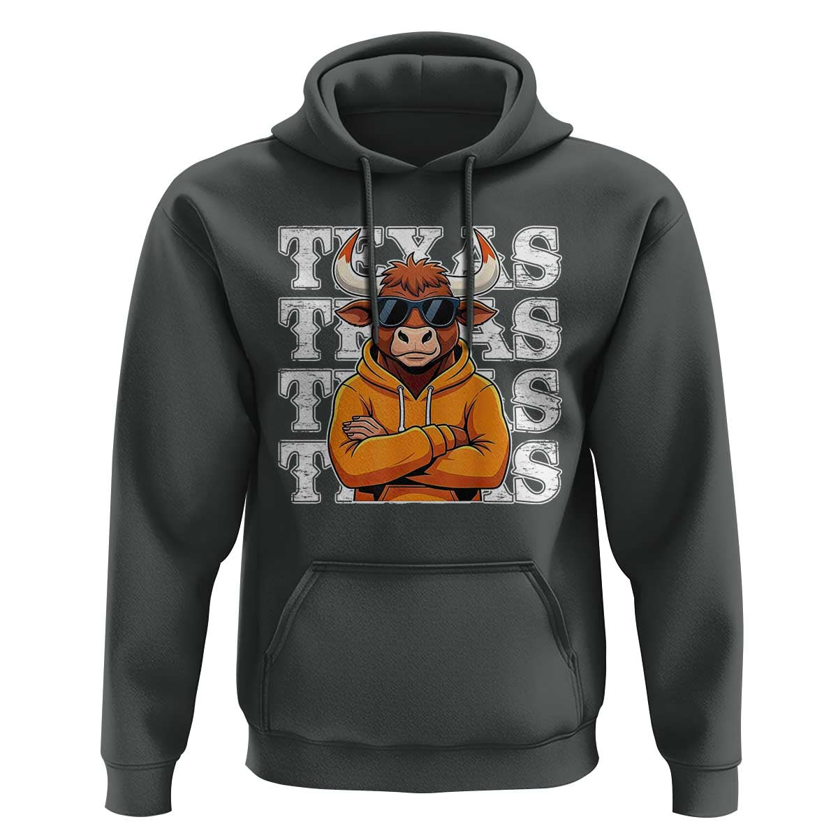 Texas Fan Hoodie Longhorns Cow Texas Pride Sport Lover - Wonder Print Shop
