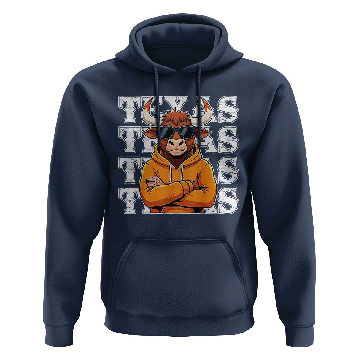 Texas Fan Hoodie Longhorns Cow Texas Pride Sport Lover - Wonder Print Shop