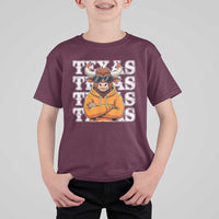 Texas Fan T Shirt For Kid Longhorns Cow Texas Pride Sport Lover - Wonder Print Shop