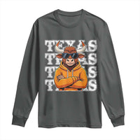 Texas Fan Long Sleeve Shirt Longhorns Cow Texas Pride Sport Lover - Wonder Print Shop