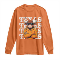 Texas Fan Long Sleeve Shirt Longhorns Cow Texas Pride Sport Lover - Wonder Print Shop