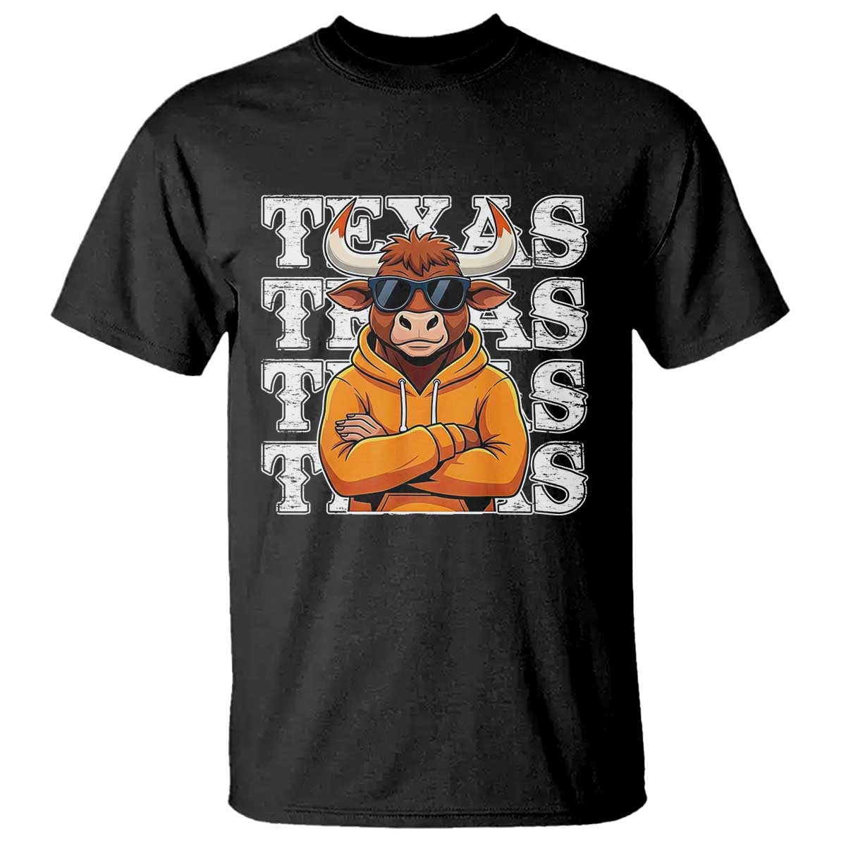 Texas Fan T Shirt Longhorns Cow Texas Pride Sport Lover - Wonder Print Shop