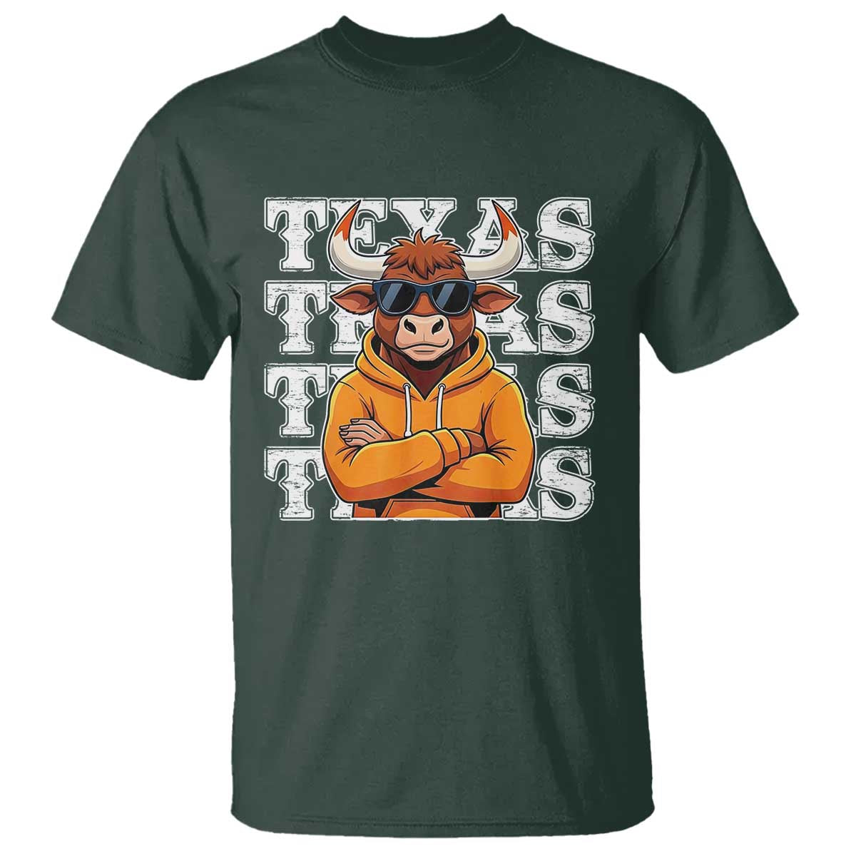 Texas Fan T Shirt Longhorns Cow Texas Pride Sport Lover - Wonder Print Shop