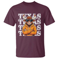 Texas Fan T Shirt Longhorns Cow Texas Pride Sport Lover - Wonder Print Shop