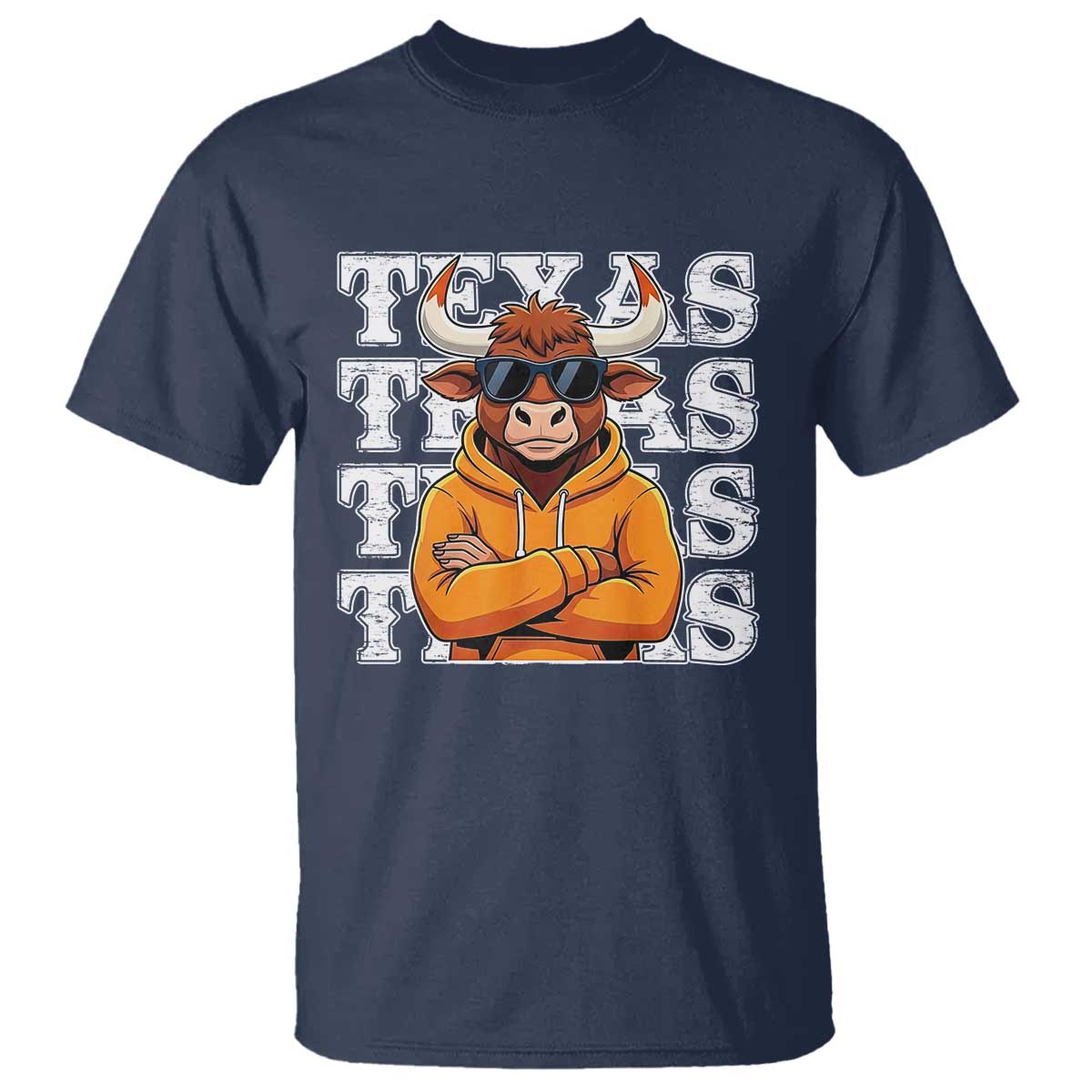 Texas Fan T Shirt Longhorns Cow Texas Pride Sport Lover - Wonder Print Shop