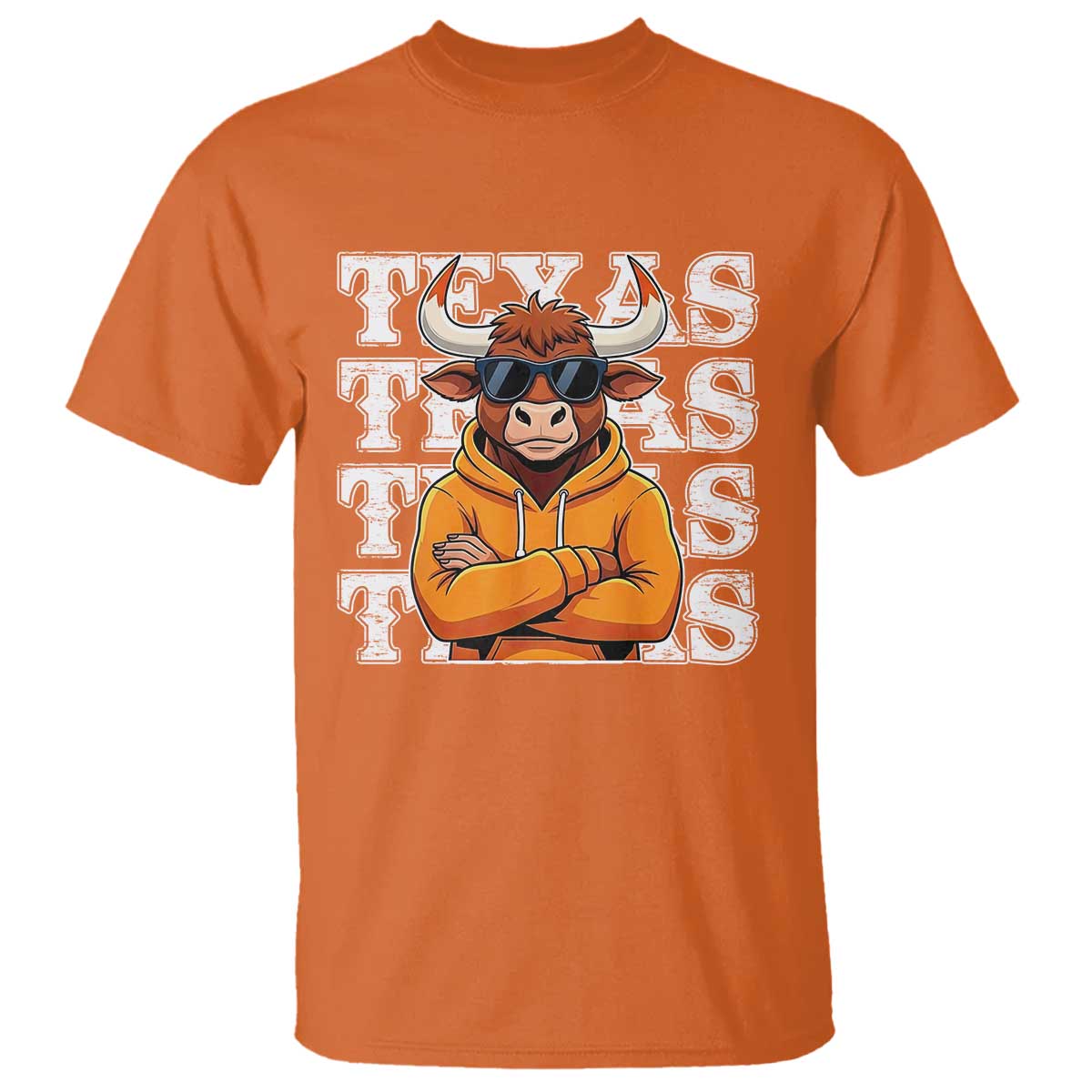 Texas Fan T Shirt Longhorns Cow Texas Pride Sport Lover - Wonder Print Shop