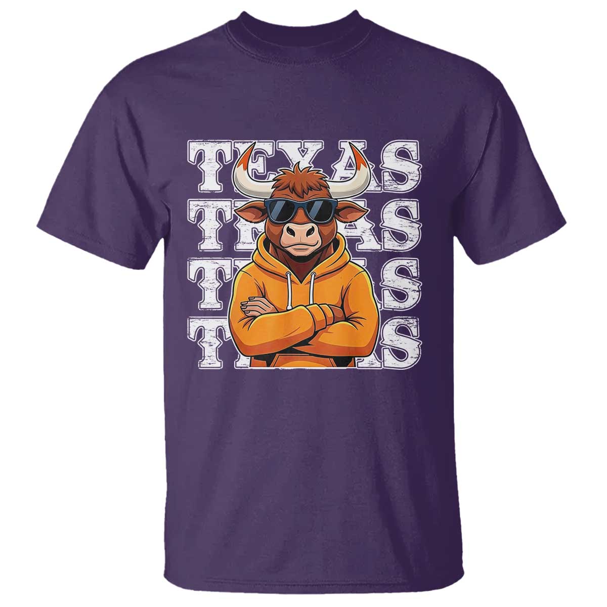 Texas Fan T Shirt Longhorns Cow Texas Pride Sport Lover - Wonder Print Shop