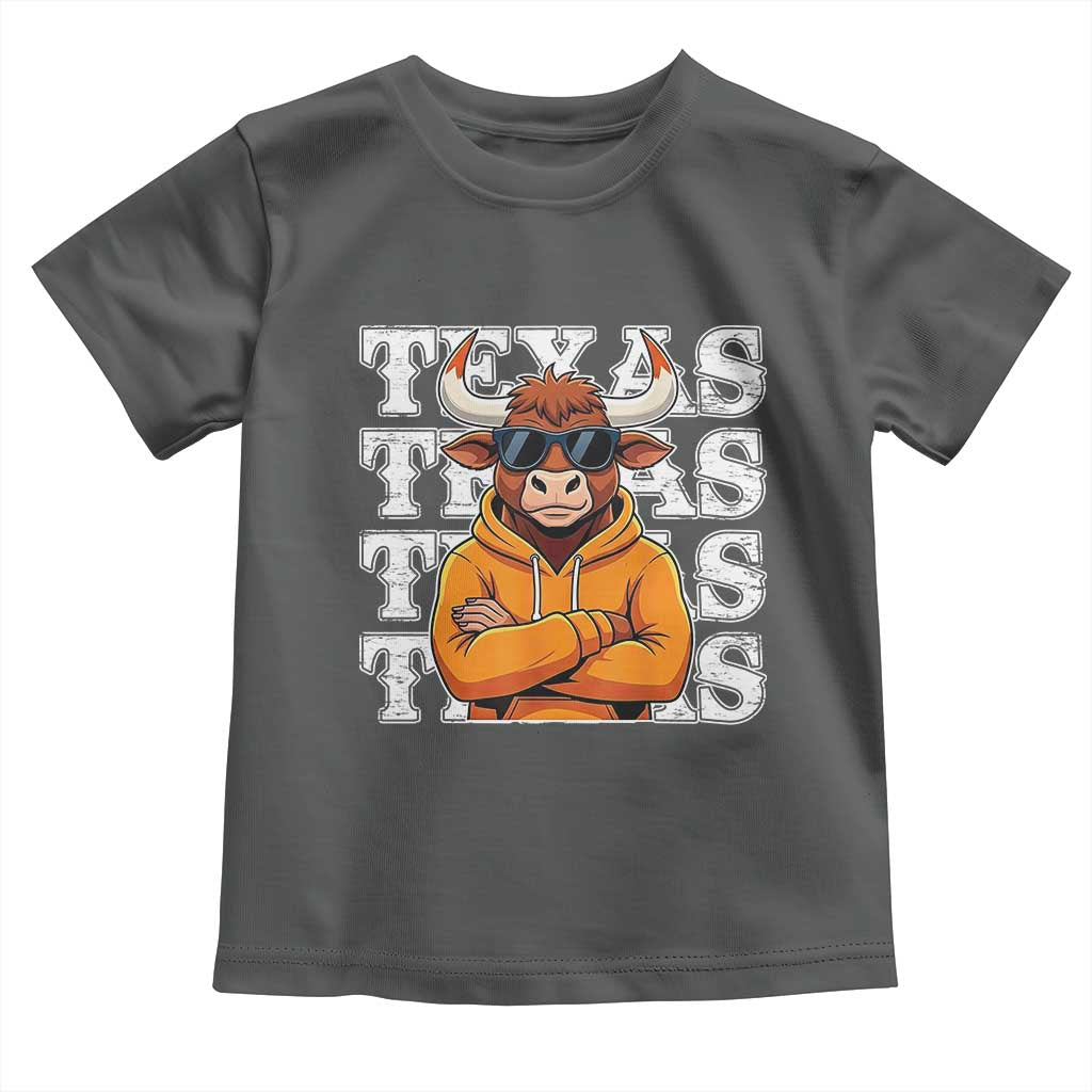 Texas Fan Toddler T Shirt Longhorns Cow Texas Pride Sport Lover - Wonder Print Shop