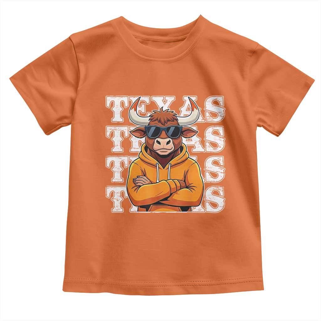 Texas Fan Toddler T Shirt Longhorns Cow Texas Pride Sport Lover - Wonder Print Shop