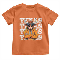 Texas Fan Toddler T Shirt Longhorns Cow Texas Pride Sport Lover - Wonder Print Shop