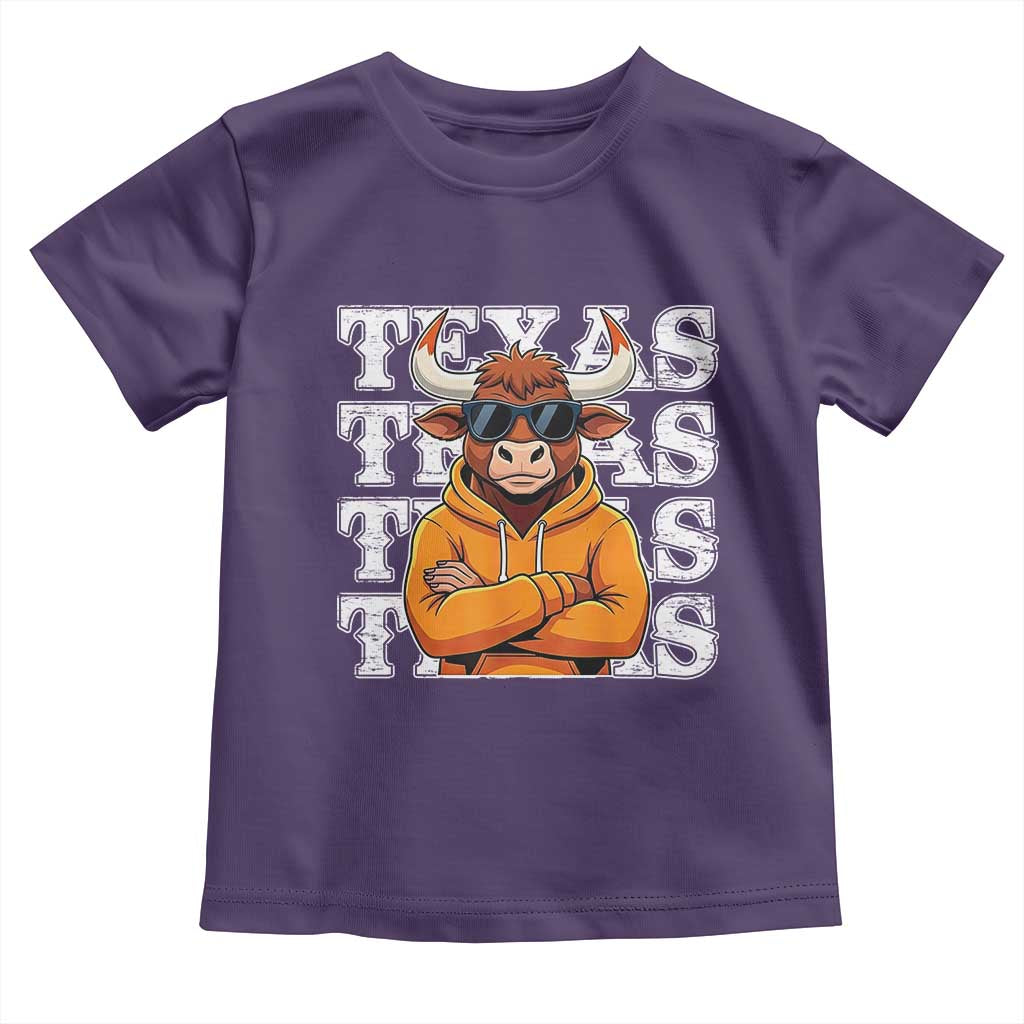 Texas Fan Toddler T Shirt Longhorns Cow Texas Pride Sport Lover - Wonder Print Shop