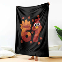 67 Thanksgiving Throw Blanket Funny Turkey Thanksgiving Six Seven Meme - Wonder Print Shop