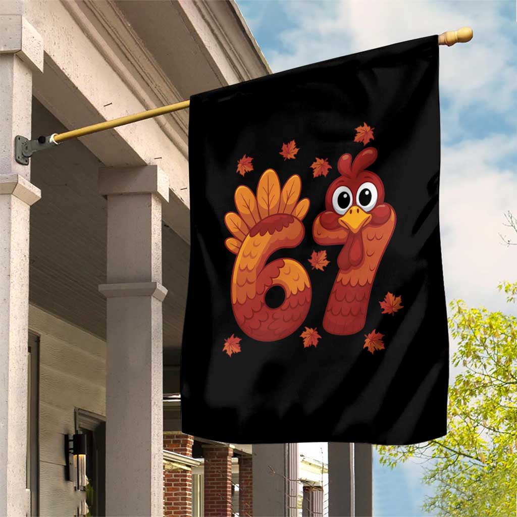 67 Thanksgiving Garden Flag Funny Turkey Thanksgiving Six Seven Meme - Wonder Print Shop