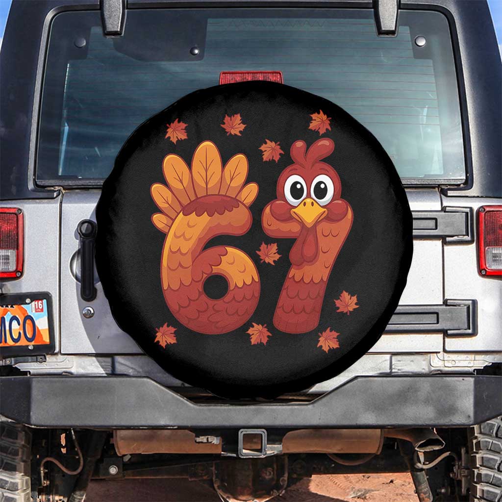 67 Thanksgiving Spare Tire Cover Funny Turkey Thanksgiving Six Seven Meme - Wonder Print Shop