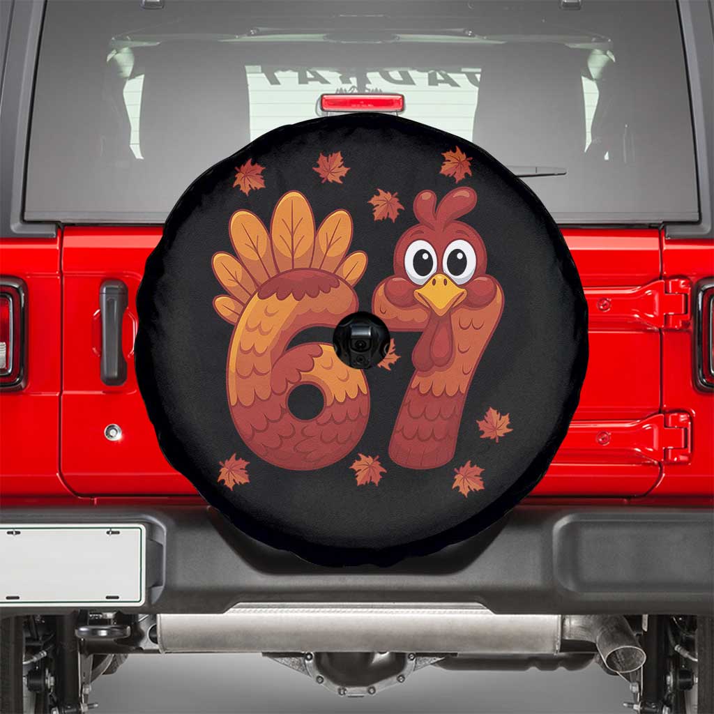 67 Thanksgiving Spare Tire Cover Funny Turkey Thanksgiving Six Seven Meme - Wonder Print Shop