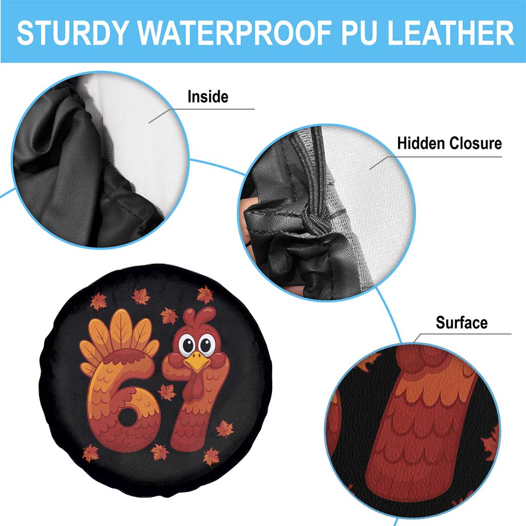 67 Thanksgiving Spare Tire Cover Funny Turkey Thanksgiving Six Seven Meme - Wonder Print Shop