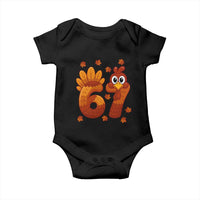 67 Thanksgiving Baby Onesie Funny Turkey Thanksgiving Six Seven Meme - Wonder Print Shop