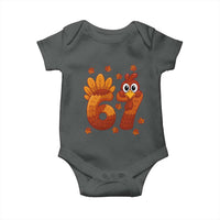 67 Thanksgiving Baby Onesie Funny Turkey Thanksgiving Six Seven Meme - Wonder Print Shop