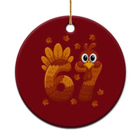 67 Thanksgiving Ceramic Ornament Funny Turkey Thanksgiving Six Seven Meme - Wonder Print Shop