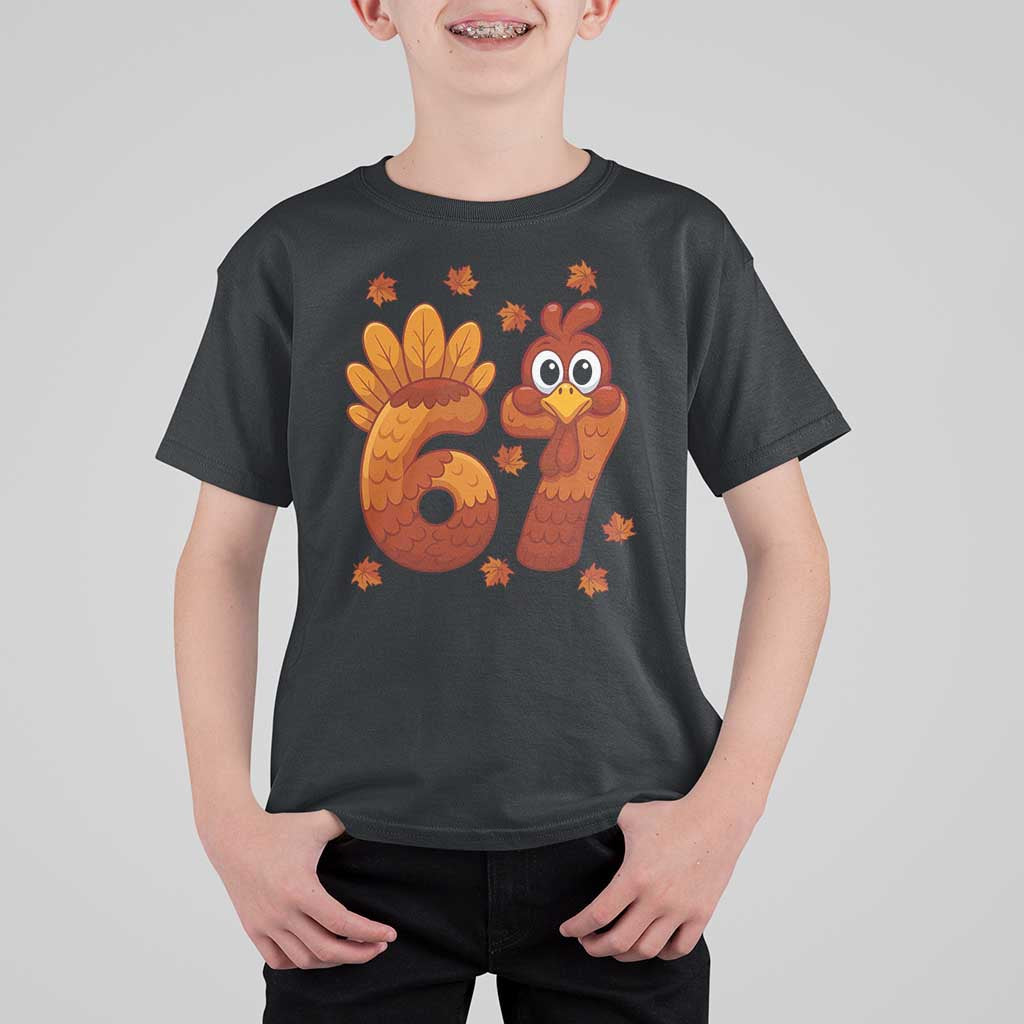 67 Thanksgiving T Shirt For Kid Funny Turkey Thanksgiving Six Seven Meme - Wonder Print Shop