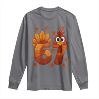 67 Thanksgiving Long Sleeve Shirt Funny Turkey Thanksgiving Six Seven Meme - Wonder Print Shop