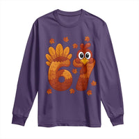 67 Thanksgiving Long Sleeve Shirt Funny Turkey Thanksgiving Six Seven Meme - Wonder Print Shop