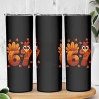 67 Thanksgiving Skinny Tumbler Funny Turkey Thanksgiving Six Seven Meme - Wonder Print Shop