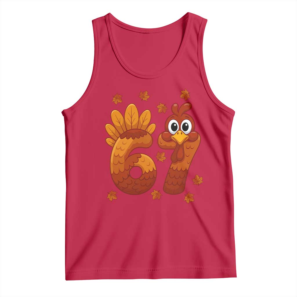67 Thanksgiving Tank Top Funny Turkey Thanksgiving Six Seven Meme - Wonder Print Shop