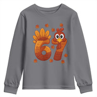 67 Thanksgiving Youth Sweatshirt Funny Turkey Thanksgiving Six Seven Meme - Wonder Print Shop