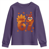 67 Thanksgiving Youth Sweatshirt Funny Turkey Thanksgiving Six Seven Meme - Wonder Print Shop