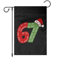 Personalized 67 Christmas Garden Flag Custom Text Rizz Aura Farming Six Seven Meme Gen Alpha - Wonder Print Shop