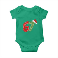 Personalized 67 Christmas Baby Onesie Custom Text Rizz Aura Farming Six Seven Meme Gen Alpha - Wonder Print Shop