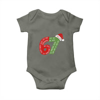 Personalized 67 Christmas Baby Onesie Custom Text Rizz Aura Farming Six Seven Meme Gen Alpha - Wonder Print Shop