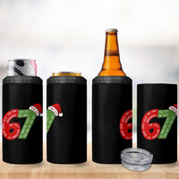 Personalized 67 Christmas 4 in 1 Can Cooler Tumbler Custom Text Rizz Aura Farming Six Seven Meme Gen Alpha - Wonder Print Shop