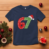 Personalized 67 Christmas T Shirt Custom Text Rizz Aura Farming Six Seven Meme Gen Alpha - Wonder Print Shop