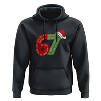 Personalized 67 Christmas Hoodie Custom Text Rizz Aura Farming Six Seven Meme Gen Alpha - Wonder Print Shop