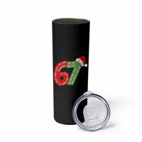 Personalized 67 Christmas Skinny Tumbler Custom Text Rizz Aura Farming Six Seven Meme Gen Alpha - Wonder Print Shop