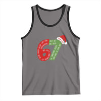 Personalized 67 Christmas Tank Top Custom Text Rizz Aura Farming Six Seven Meme Gen Alpha - Wonder Print Shop