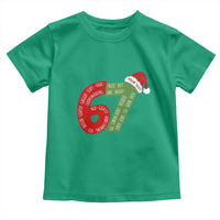 Personalized 67 Christmas Toddler T Shirt Custom Text Rizz Aura Farming Six Seven Meme Gen Alpha - Wonder Print Shop