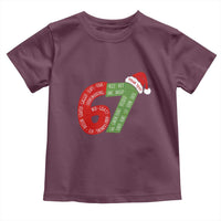 Personalized 67 Christmas Toddler T Shirt Custom Text Rizz Aura Farming Six Seven Meme Gen Alpha - Wonder Print Shop