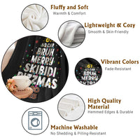 Funny Christmas Six Seven Meme Throw Blanket 67 No Cap Bruh Merry Skibidi Rizzmas 2025 - Wonder Print Shop