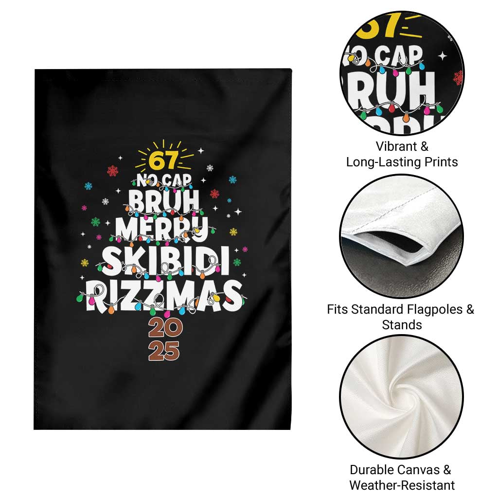 Funny Christmas Six Seven Meme Garden Flag 67 No Cap Bruh Merry Skibidi Rizzmas 2025 - Wonder Print Shop