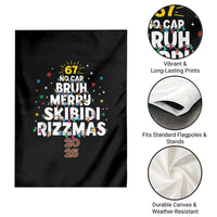 Funny Christmas Six Seven Meme Garden Flag 67 No Cap Bruh Merry Skibidi Rizzmas 2025 - Wonder Print Shop
