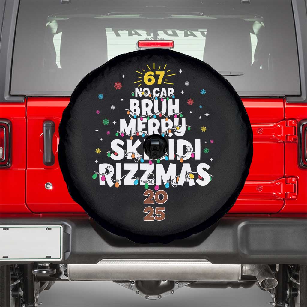 Funny Christmas Six Seven Meme Spare Tire Cover 67 No Cap Bruh Merry Skibidi Rizzmas 2025 - Wonder Print Shop