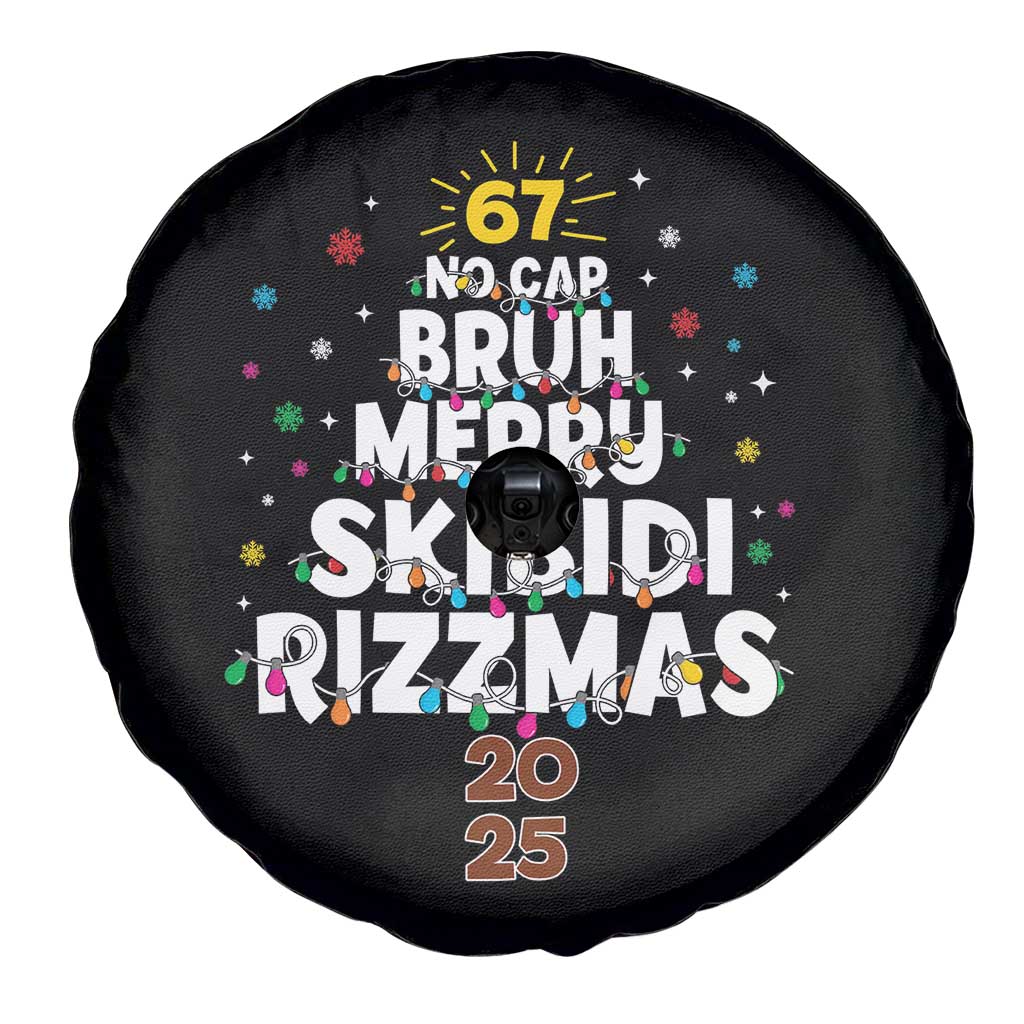 Funny Christmas Six Seven Meme Spare Tire Cover 67 No Cap Bruh Merry Skibidi Rizzmas 2025 - Wonder Print Shop