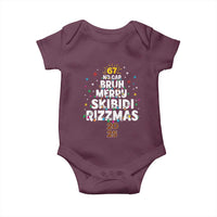 Funny Christmas Six Seven Meme Baby Onesie 67 No Cap Bruh Merry Skibidi Rizzmas 2025 - Wonder Print Shop