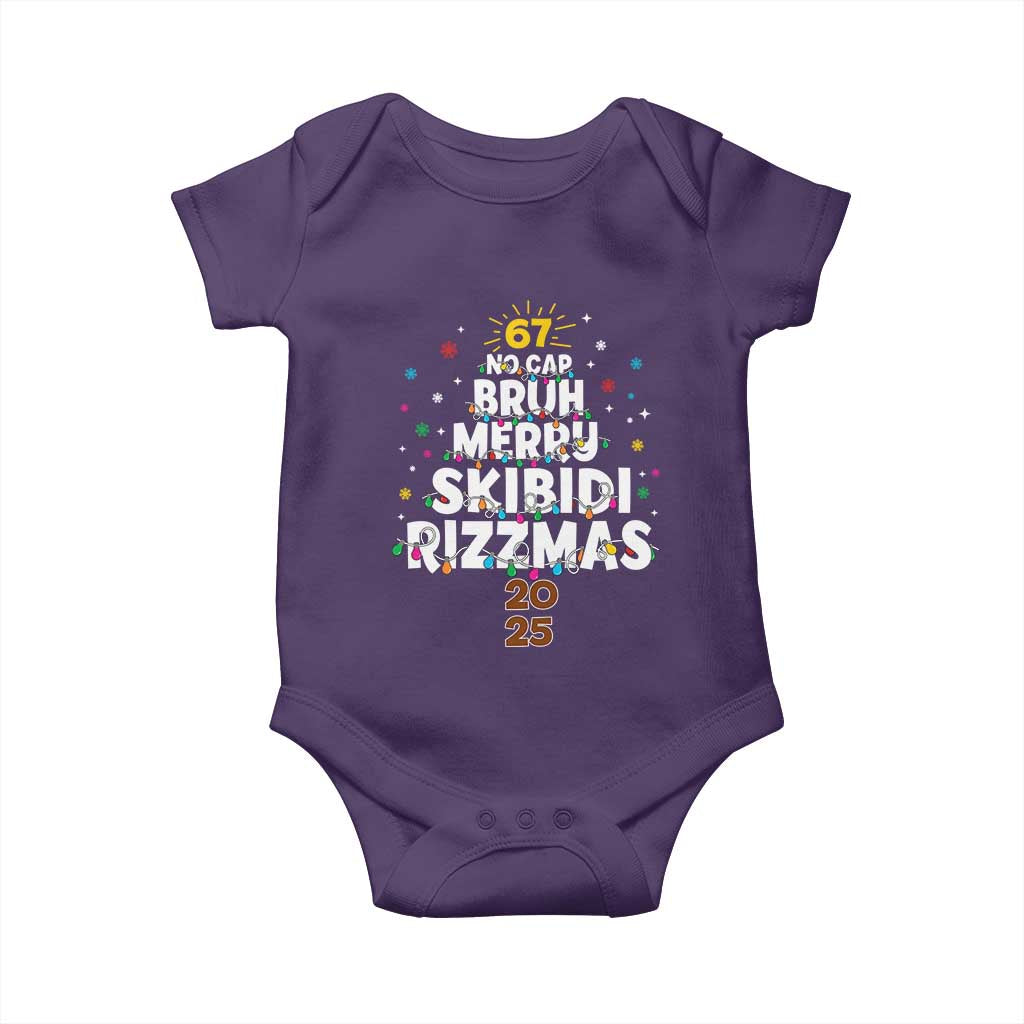 Funny Christmas Six Seven Meme Baby Onesie 67 No Cap Bruh Merry Skibidi Rizzmas 2025 - Wonder Print Shop